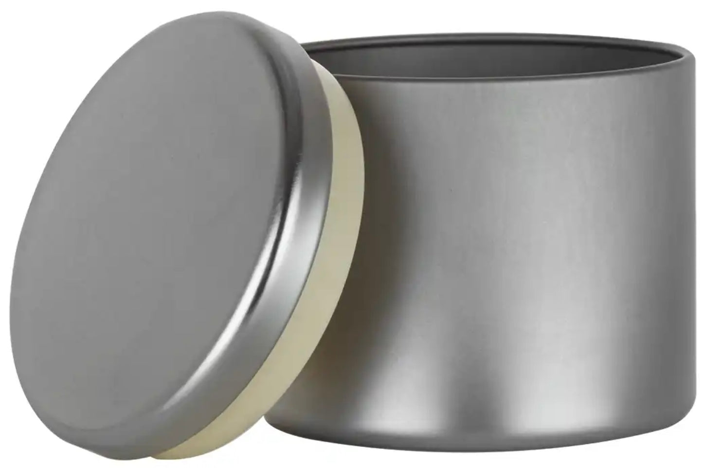 Silver Candle Tin with Plug Lid 16 oz.